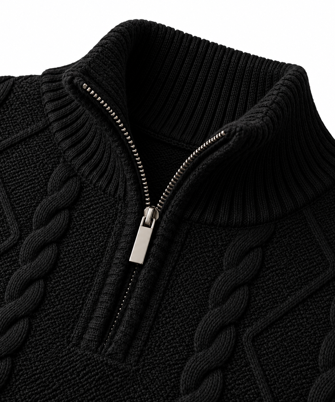 Heritage Cable-Knit Quarter-Zip