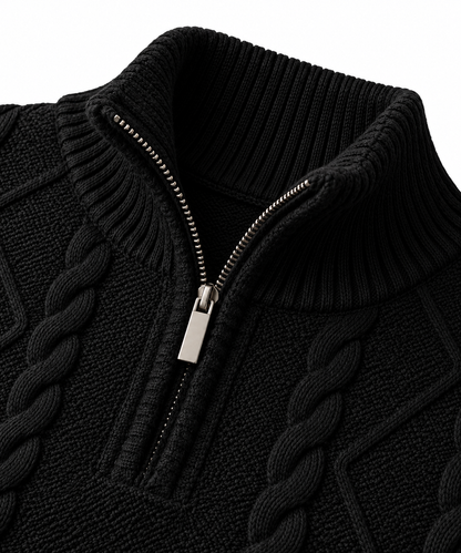 Heritage Cable-Knit Quarter-Zip