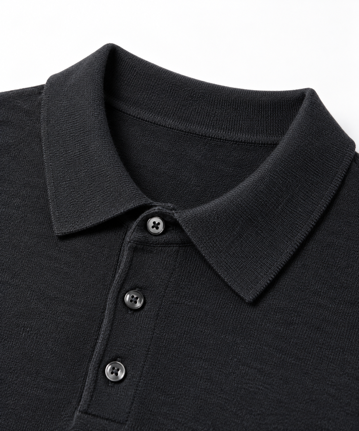 Long Sleeve Silk-Blend Polo