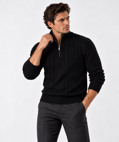 Heritage Cable-Knit Quarter-Zip