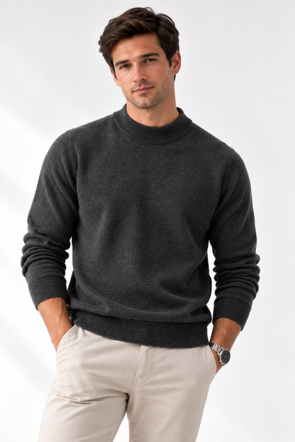 Merino Wool Mock Neck Sweater