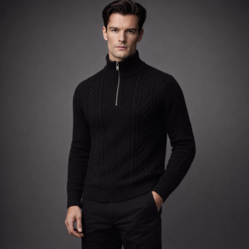 Heritage Cable-Knit Quarter-Zip