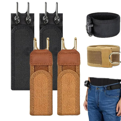 New Unisex Buckleless Elastic Belt - Metal Hook & Velcro Adjustable Waistband, Comfortable Buckle-Free Waist Belt for Daily Wear